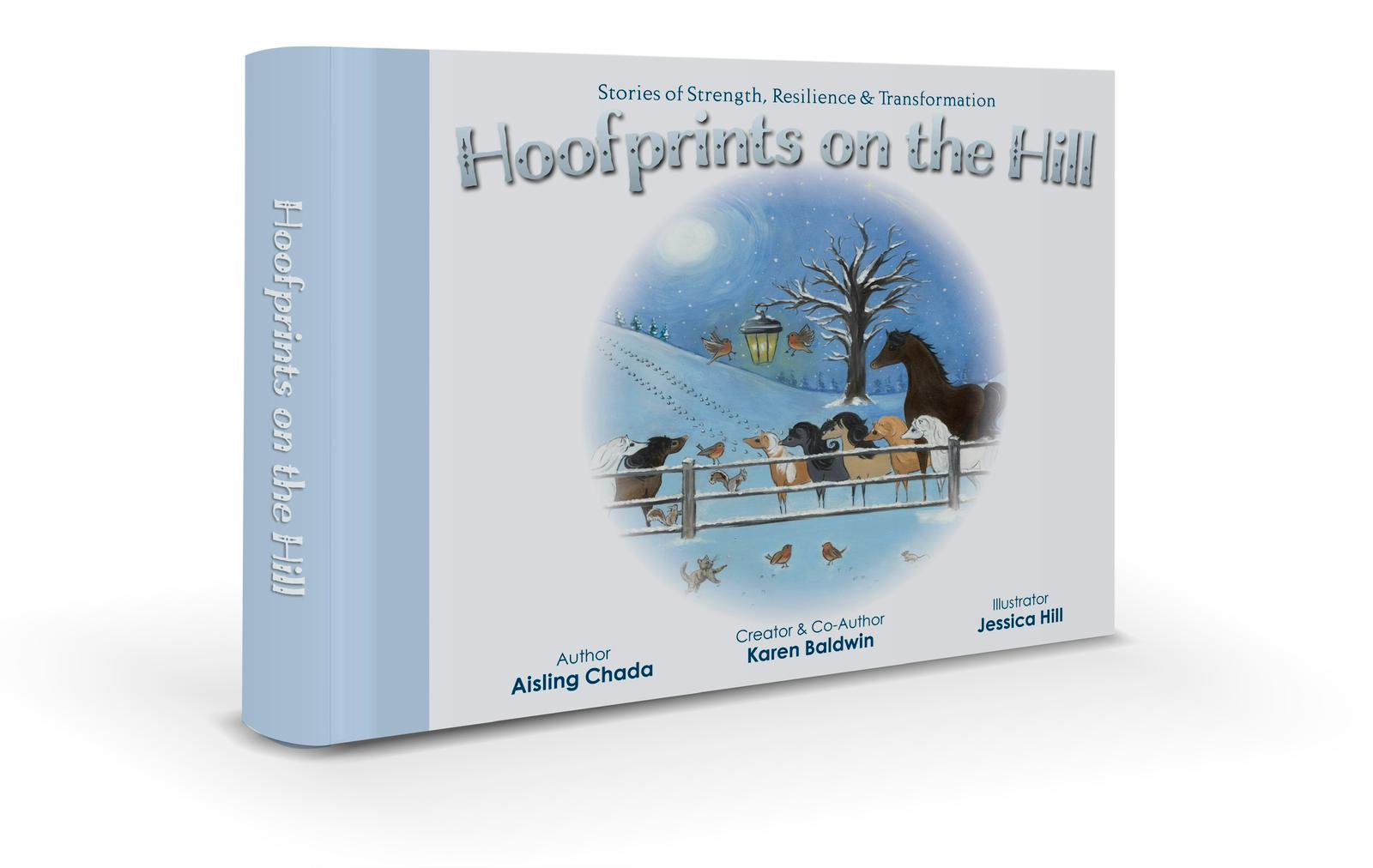 Hoofprints on the Hill book showing its cover and spine